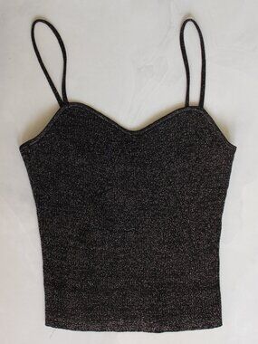 NWT Sparkle Black Spaghetti Strap - Small